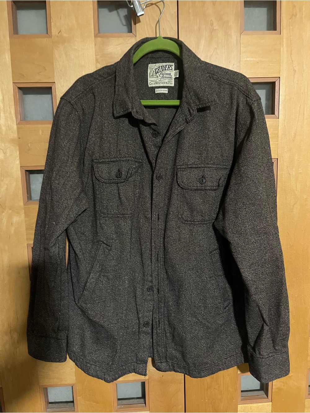 Grayers Brown Heavyweight Shirt Jacket, L